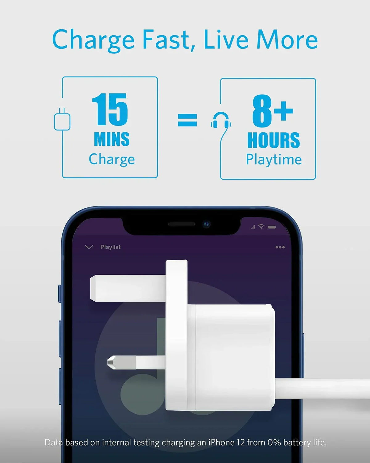 Anker PowerPort III 20W Cube - أبيض