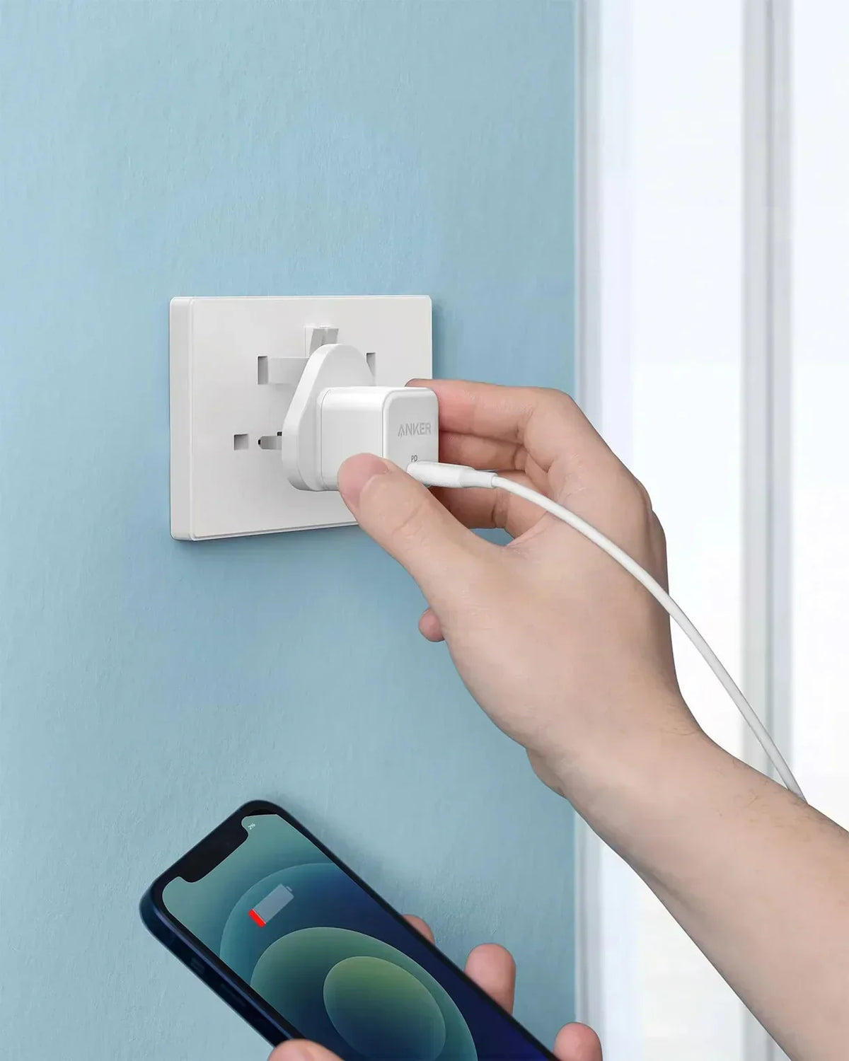 Anker PowerPort III 20W Cube - أبيض