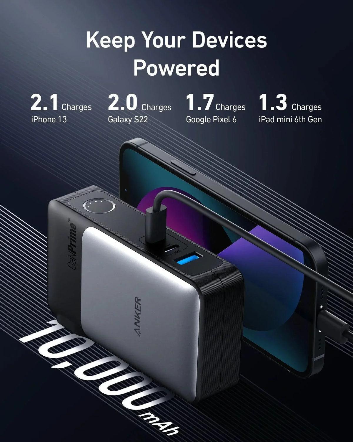 Anker 733 Power Bank 10000 GaNPrime 65W (2-in-1) -Black - Anker Kuwait