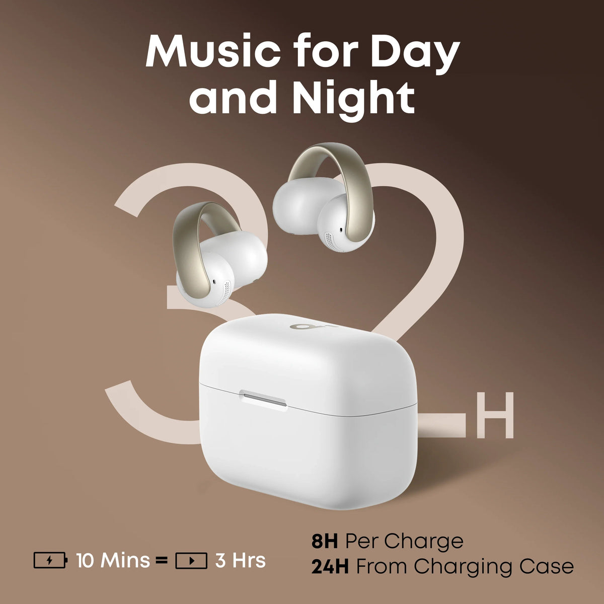 Soundcore AeroClip - أبيض