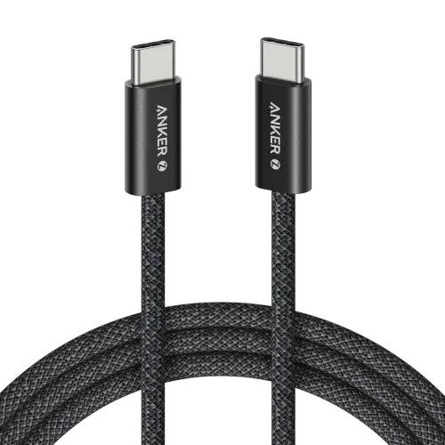 كابل أنكر USB-C إلى USB-C بقدرة 240 واط (1.8 متر/6 قدم) - أسود