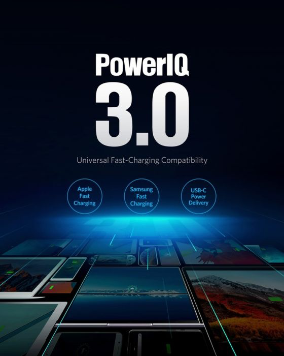 Anker - PowerPort Atom III 45W PD (Type-C) + 15W PIQ2.0 (USB-A) 60W Wall Charger - Anker Kuwait