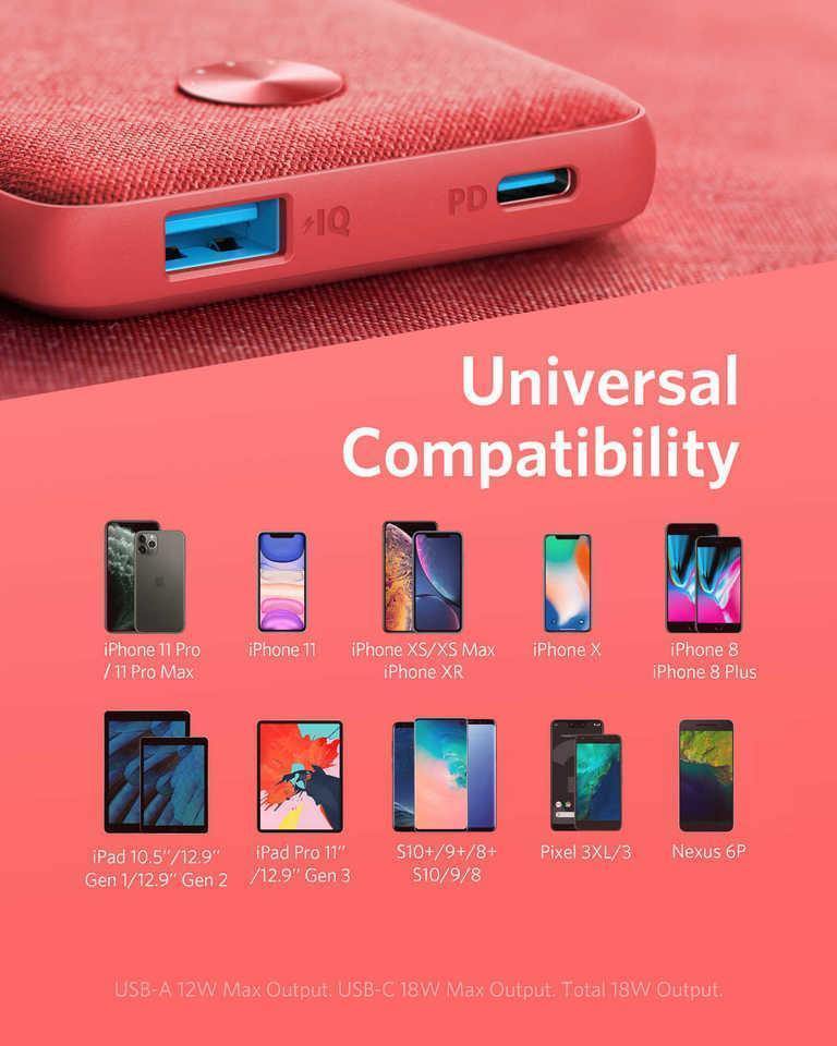 Anker PowerCore III Sense 10K PD - Pink Fabric - Anker Kuwait