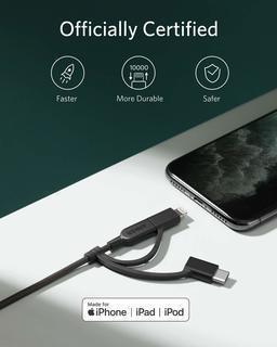 Anker 3 in 1 PowerLine II (0.9m) C89 - Black - Anker Kuwait