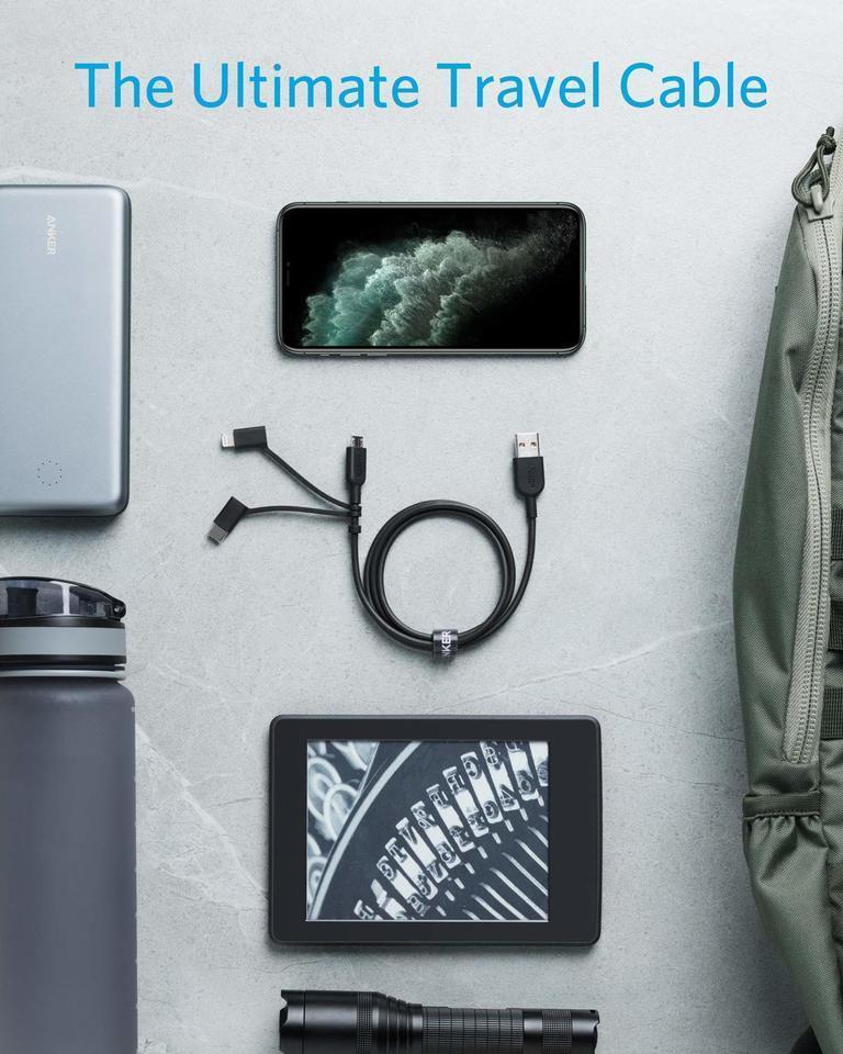 Anker 3 in 1 PowerLine II (0.9m) C89 - Black - Anker Kuwait