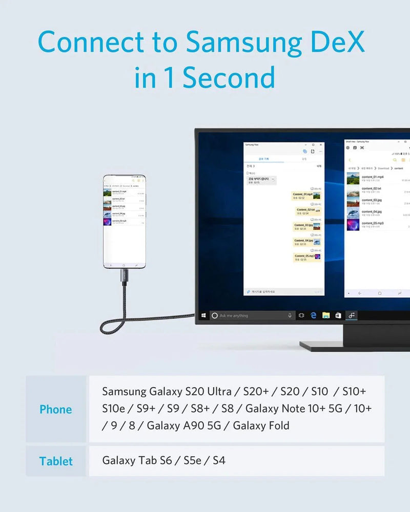 Anker 311 USB-C to HDMI 4K Nylon Cable (1.8m/6ft) -Black - Anker Kuwait