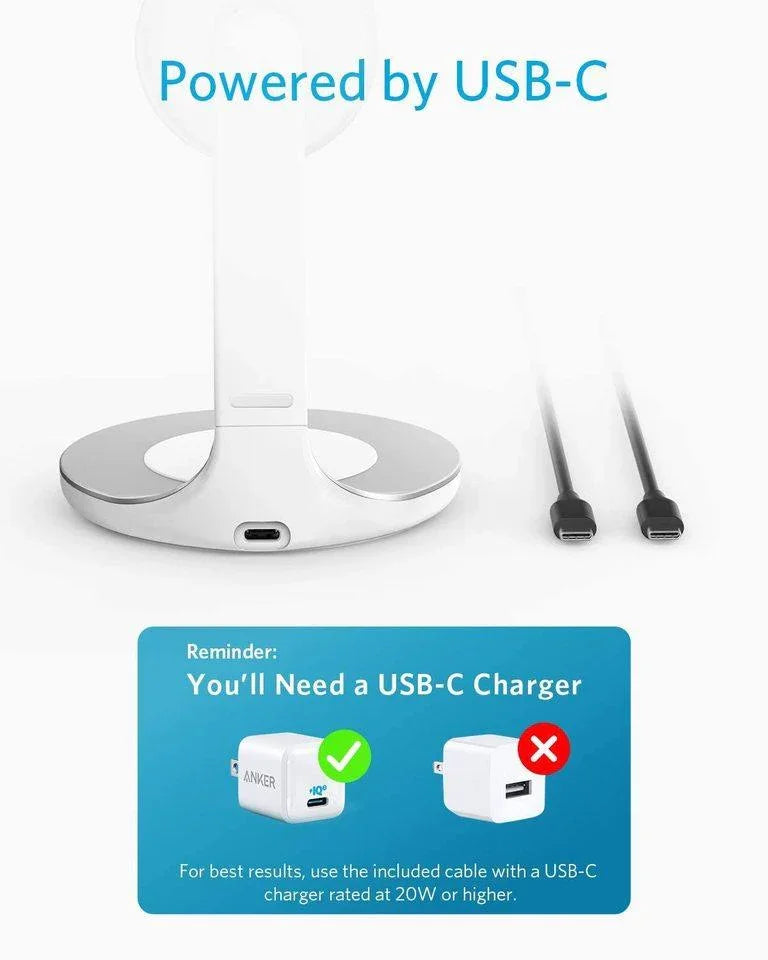 Anker PowerWave Magnetic 2-in-1 Stand Lite - White - Anker Kuwait