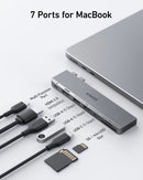 Anker 547 USB-C Hub (7-in-2, for MacBook) - Silver - Anker Kuwait