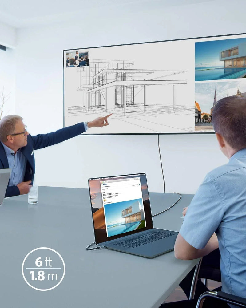 Anker 311 USB-C to HDMI 4K Nylon Cable (1.8m/6ft) -Black - Anker Kuwait