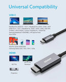 Anker 311 USB-C to HDMI 4K Nylon Cable (1.8m/6ft) -Black - Anker Kuwait