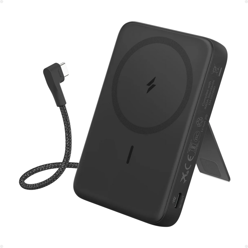 Anker Zolo Wireless Power Bank (10K, 30W, Built-In USB-C Cable) -Black