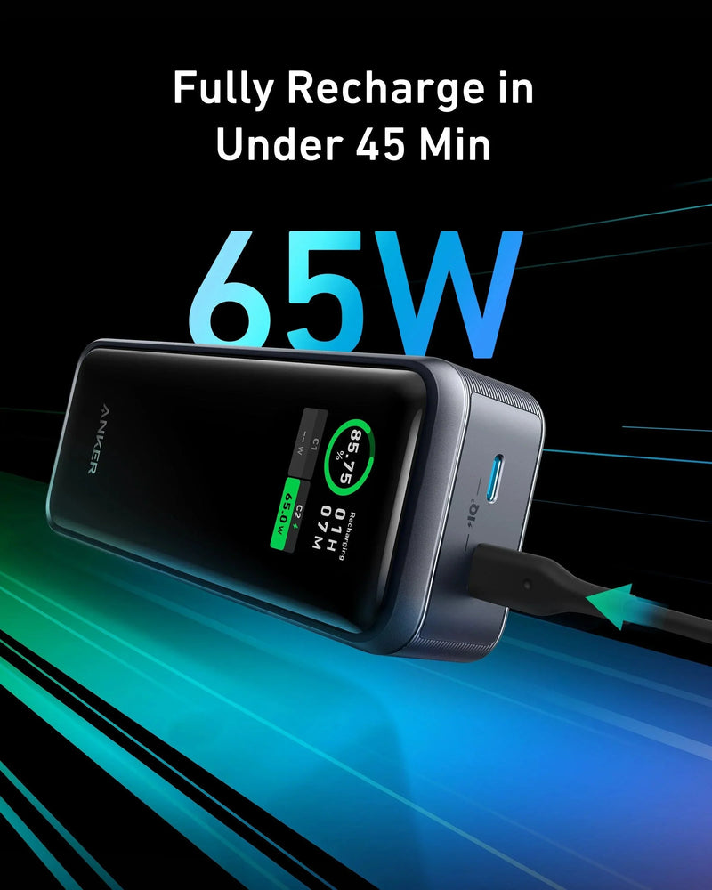 Anker 723 Power Bank(Powre Core 12K) 130W (2C) -Black - Anker Kuwait