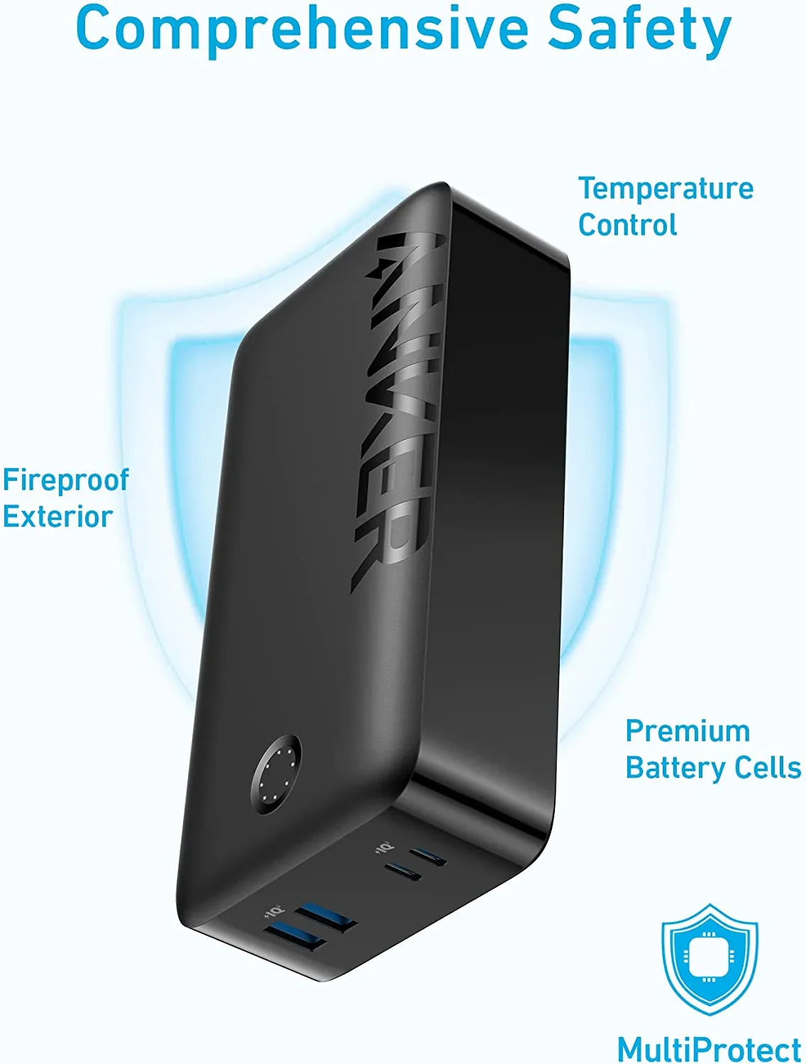 Anker 347 باور كور 40 30 واط PD - أسود