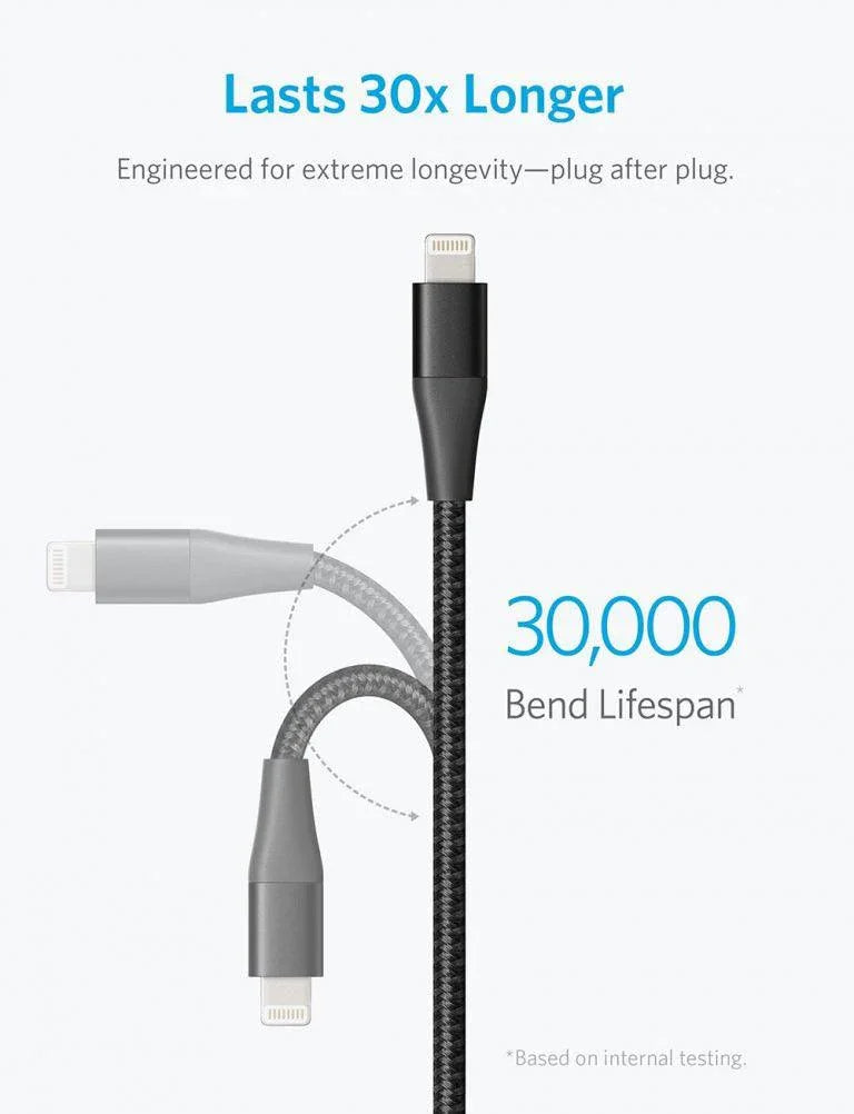 Anker PowerLine+ II Lightning C89 -Black - Anker Kuwait