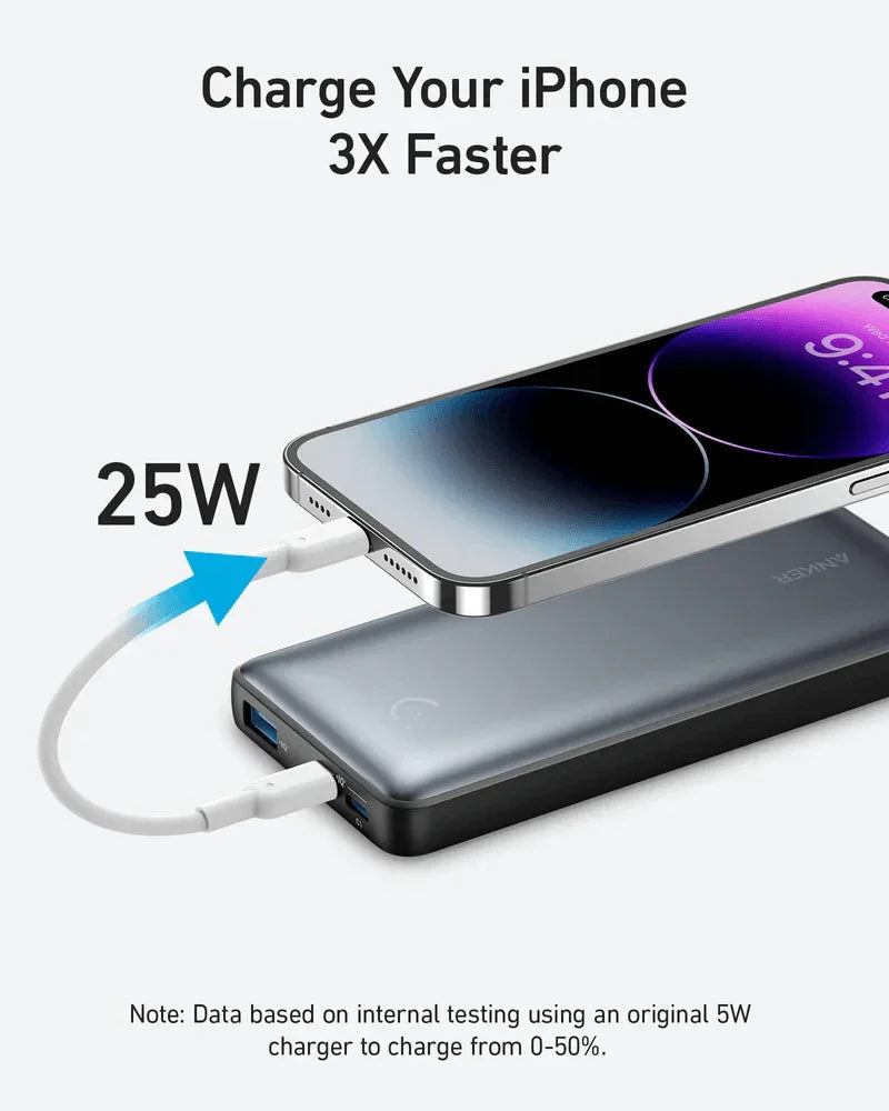 Anker 533 Power Bank (PowerCore 25W) 10000 PD -Black - Anker Kuwait