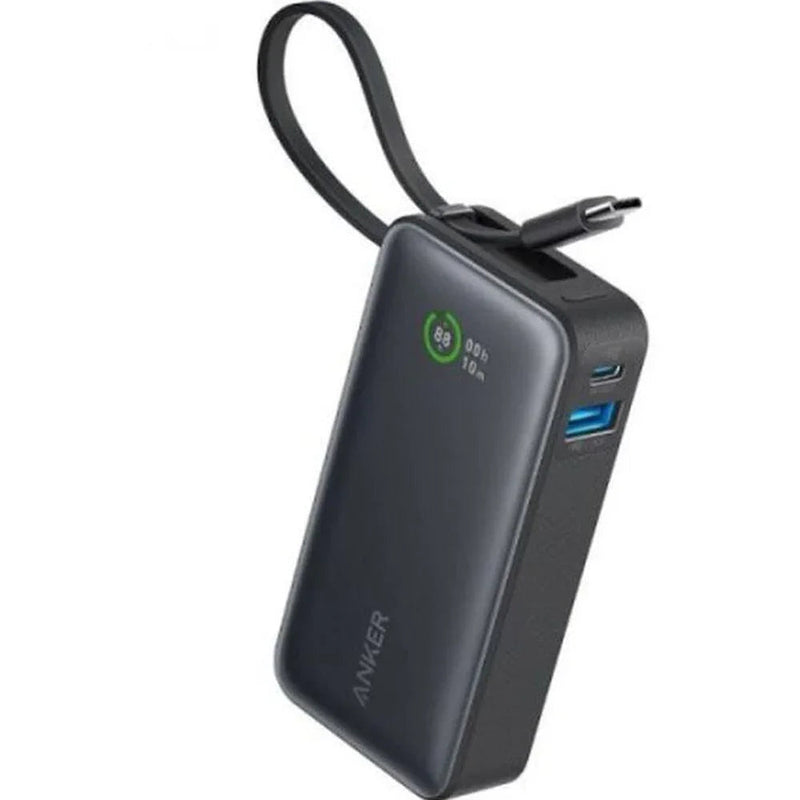 Anker Nano Power Bank (30W, Built-In USB-C Cable) 10000 PD -Black - Anker Kuwait