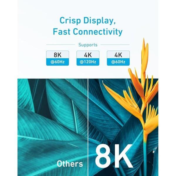 Anker HDMI 2.1 Cable (1.8m/6ft) 8K -Black - Anker Kuwait