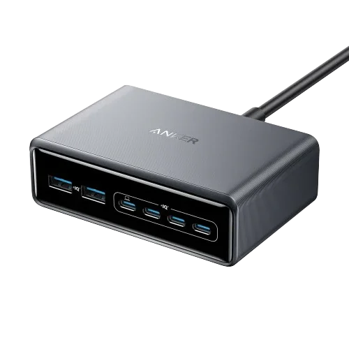 Anker Prime Charger 200W, 6 Ports, GaN -Silver