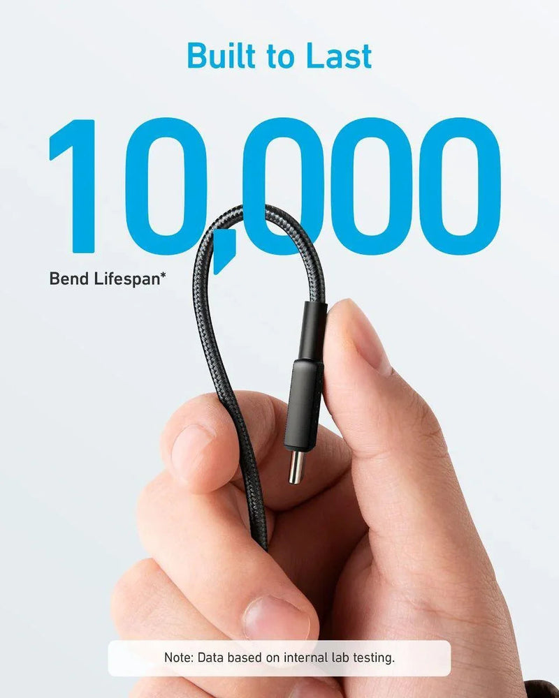 Anker 322 USB-C to USB-C Cable 60W Braided (1.8m/6ft) -Black - Anker Kuwait