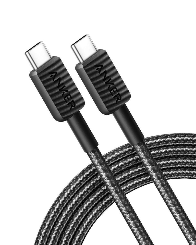 Anker 322 USB-C to USB-C Cable 60W Braided (1.8m/6ft) -Black - Anker Kuwait