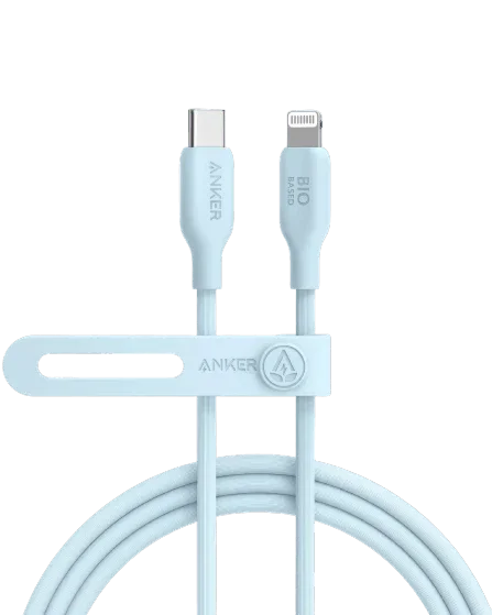 Anker PowerLine 542 USB-C to Lightning Cable (Bio-Based) (0.9m/3ft) -Blue - Anker Kuwait