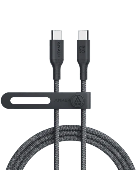 Anker PowerLine 543 USB-C to USB-C 100W (Bio-Nylon) (0.9m/3ft) -Black - Anker Kuwait