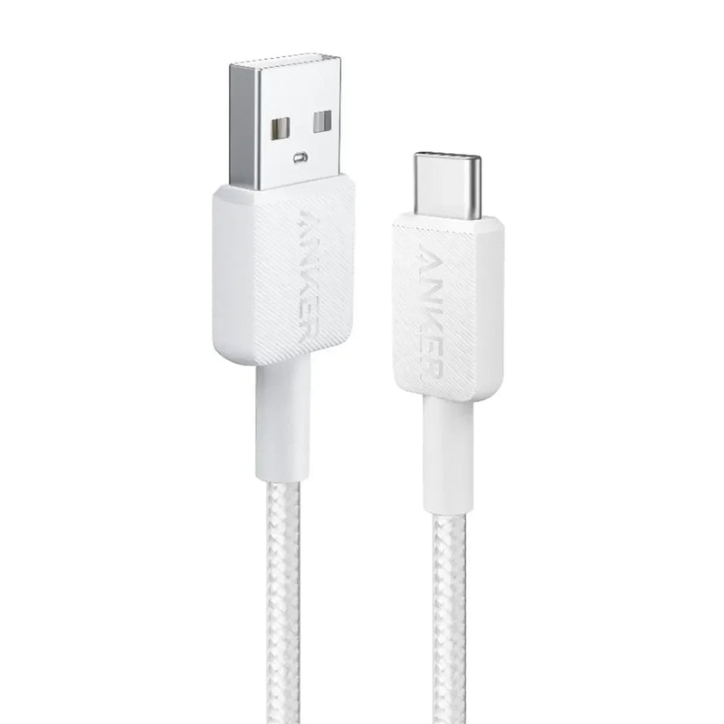 Anker 322 USB-A to USB-C Cable Braided (1.8m/6ft) -White