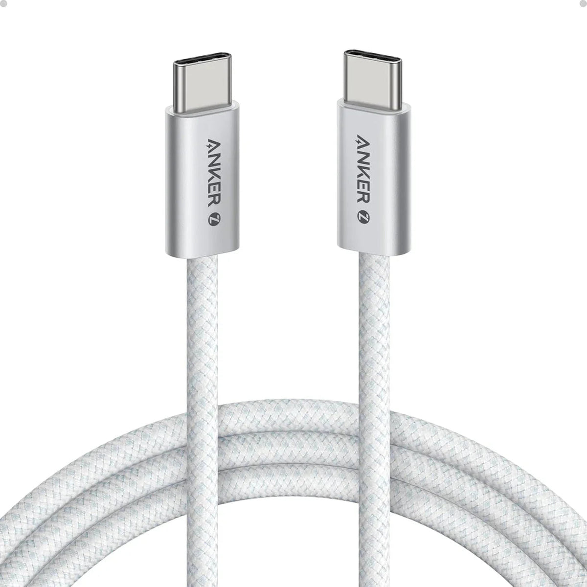 كابل أنكر زولو USB-C إلى USB-C بقوة 240 واط (1.8 متر/6 قدم) - أبيض