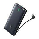 Anker Nano Power Bank 20K, 30W, Built-In USB-C Cable - Black