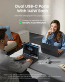 Anker Charger (140W 3C,1A) With Display -Silver