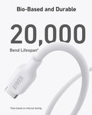 Anker PowerLine 542 USB-C to Lightning (Bio-Based) (0.9m/3ft) -White - Anker Kuwait