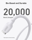 Anker PowerLine 542 USB-C to Lightning (Bio-Based) (1.8m/6ft) -White - Anker Kuwait