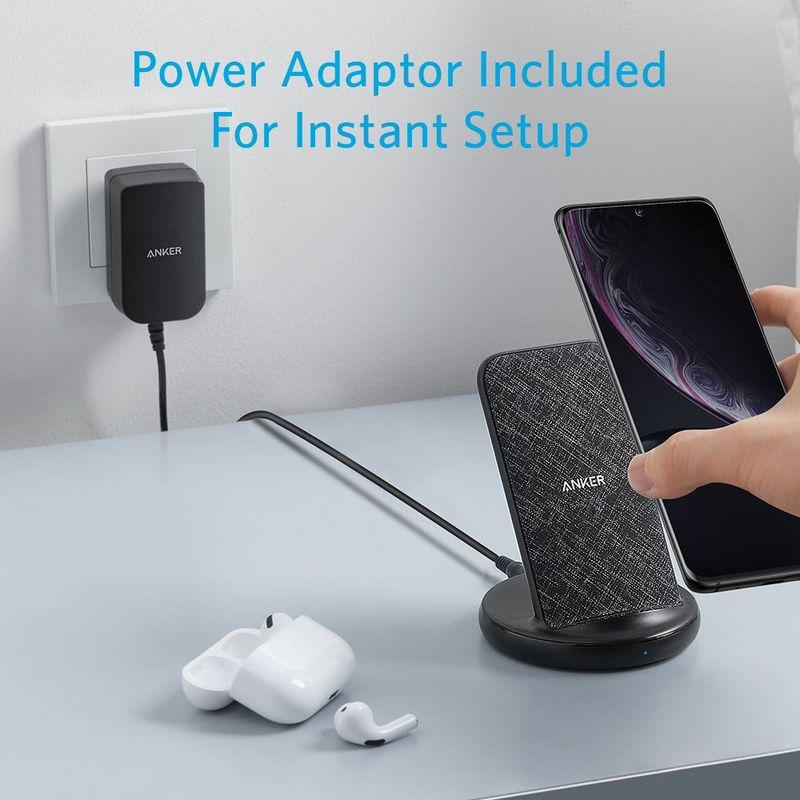 Anker PowerWave III Sense Stand 15W - Black Fabric - Anker Kuwait