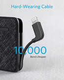 Anker PowerCore+ Metro 10000 with built-in Lightning Cable -Black Fabric - Anker Kuwait