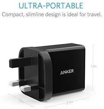 Anker PowerPort 2 Ports Wall Charger - Black - Anker Kuwait