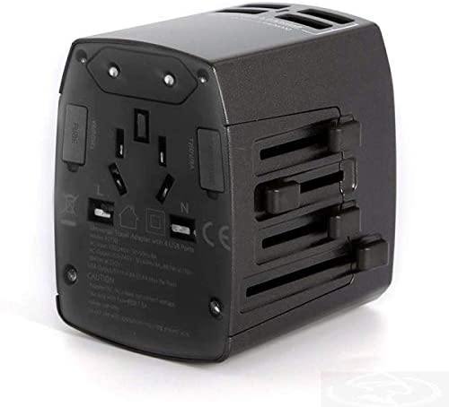 Anker Universal Travel Adapter with 4 USB Ports -Black - Anker Kuwait