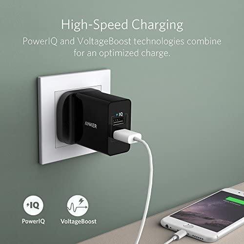 Anker PowerPort 2 Ports Wall Charger - Black - Anker Kuwait