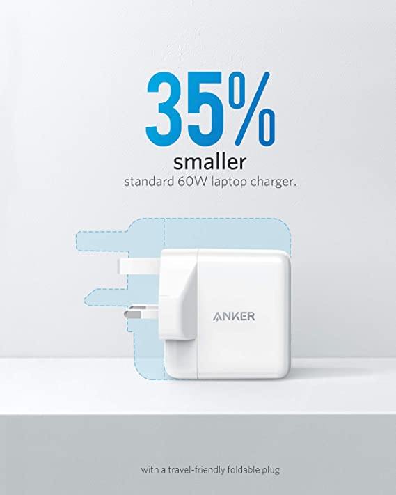 Anker PowerPort Atom III 60W GaN with PiQ 3 -White - Anker Kuwait