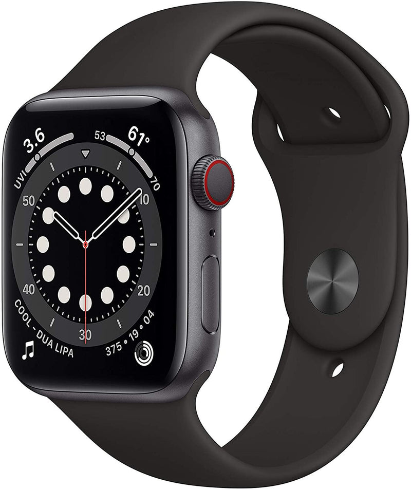 Apple Watch Series 6 GPS + Cellular 40mm Space Gray Aluminum Case with Black Sport Band - the1kw