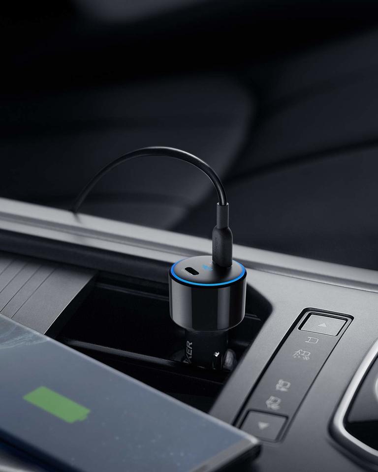 Anker PowerDrive+ III Duo - أسود 48 واط و PiQ 3
