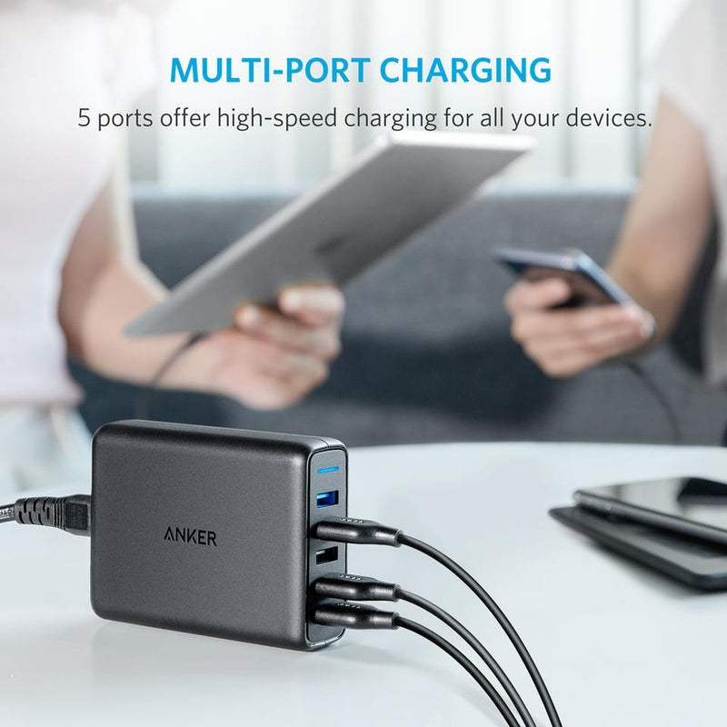 Anker PowerPort Speed 5 (Dual QC 3.0) -Black - Anker Kuwait