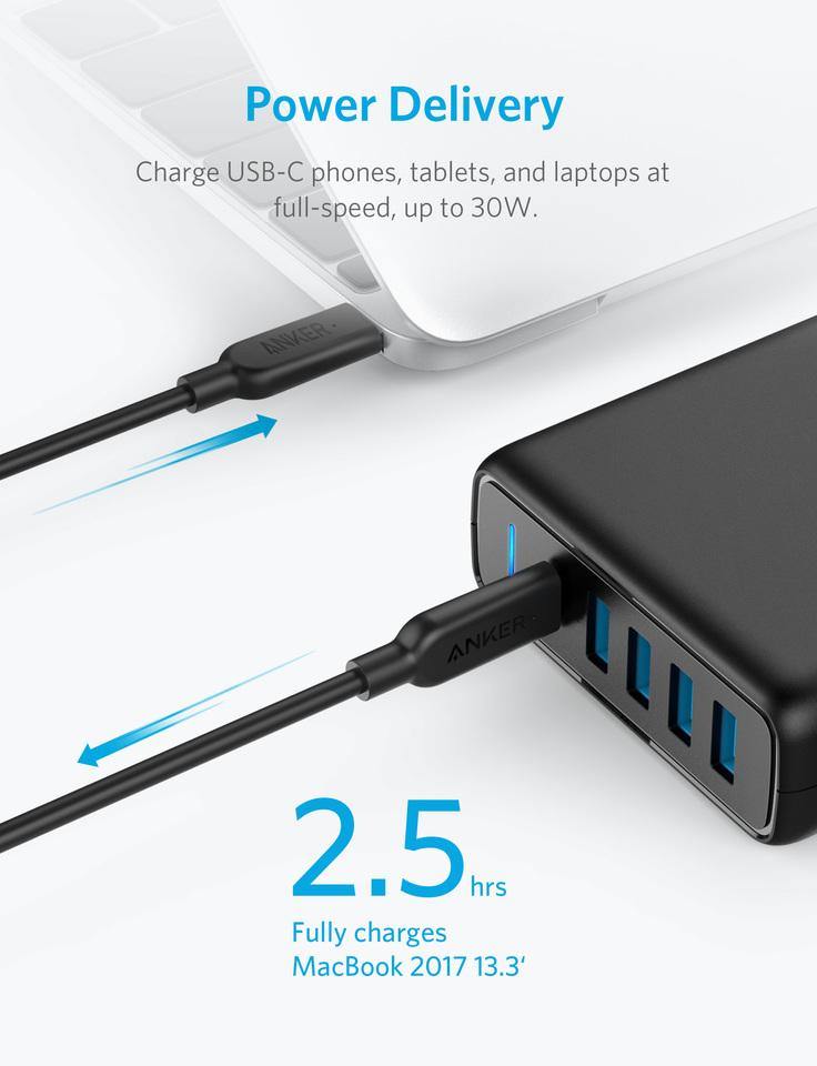 Anker PowerPort Speed 5 with PD - Anker Kuwait