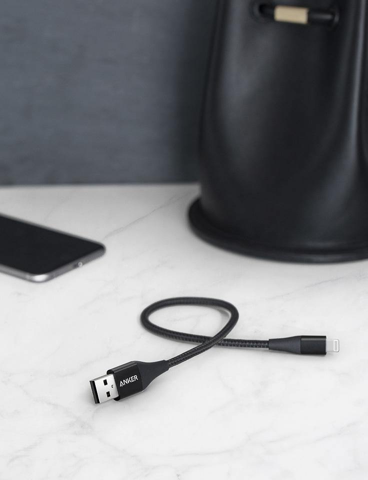 Anker PowerLine+ II Lightning -Black - Anker Kuwait