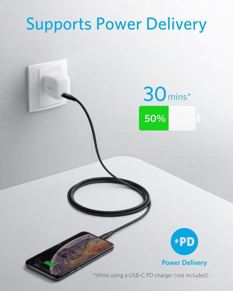 Anker PowerLine + II USB-C to Lightning (180cm/6ft) - Anker Kuwait