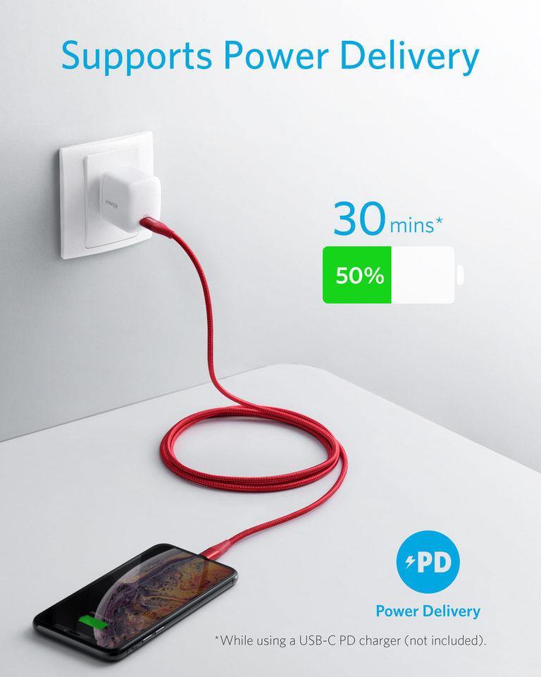 Anker PowerLine + II USB-C to Lightning (180cm/6ft) - Anker Kuwait