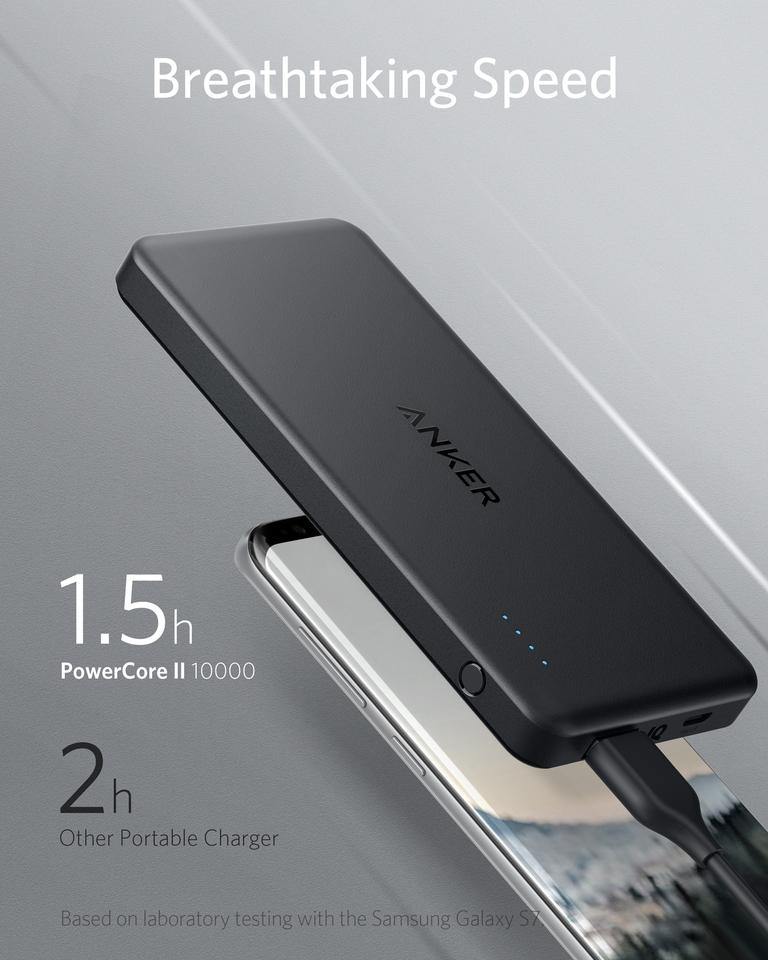 Anker PowerCore II Slim 10000 -Black - Anker Kuwait