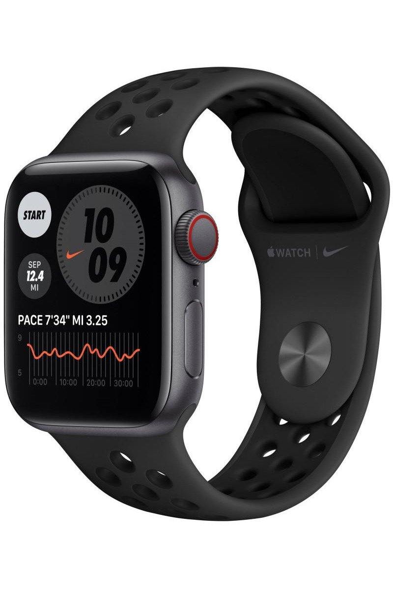 Apple Watch Nike Series 6 GPS + Cellular, 44mm Space Grey Aluminium Case with Anthracite/Black Nike Sport Band - Regular - the1kw