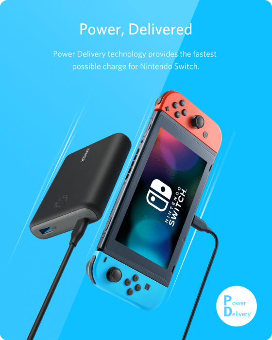 Anker PowerCore 13400 Nintendo Switch Edition -Black - Anker Kuwait