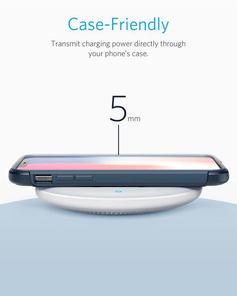 Anker PowerWave 7.5W Pad Wireless Charger-White - Anker Kuwait