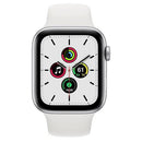 Apple Watch SE GPS, 44mm Silver Aluminum Case with White Sport Band - the1kw